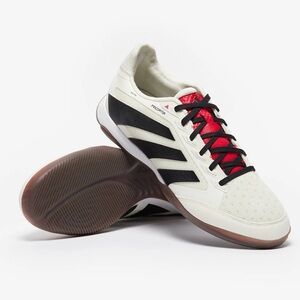 NWOT ADIDAS Predator Pro In White, ivory, red and Black Indoor soccer Shoes 7.5